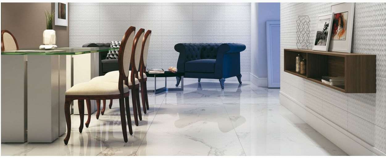 Porcelanato Le Blanc Polido Retificado 84x84cm (Caixa c/ 2,12m²) Branco Elizabeth