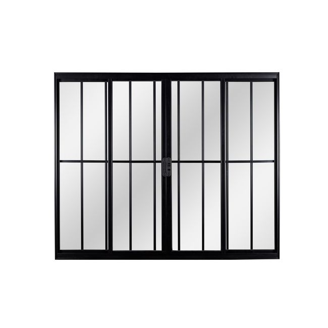 Janela-4-Folhas-100X150-Com-Grade-Vidro-Liso-Black-Ecosul-Esquadrisul-2465590