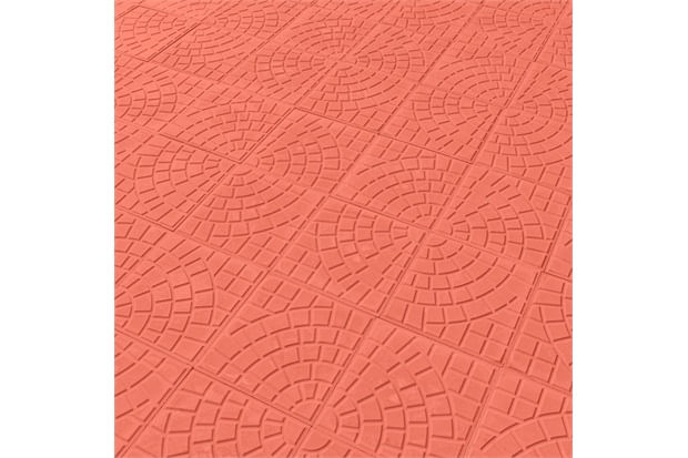 Piso Ladrilho Hidráulico Firenze Vermelho 30,7X30,7cm Caixa com 0,47 m² Borda Reta Cimartex