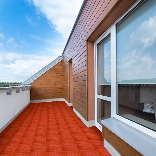 Piso Ladrilho Hidráulico 36 Quadros Vermelho 30,7X30,7cm Caixa com 0,47 m² Borda Reta Cimartex