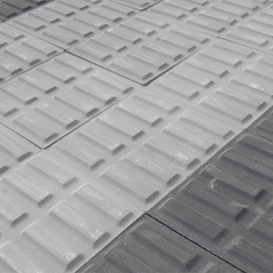 Piso Ladrilho Hidráulico Rampa Filete  Cinza 30,7 x 30,7 cm e Caixa com 0,47 m² Borda Reta Cimartex