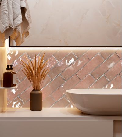 Telhanorte | Revestimento Fachada/Piscina Rose 7,5X25 Cx1,01