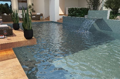 Revestimento Fachada/Piscina Santorini 20X20 Cx1,69