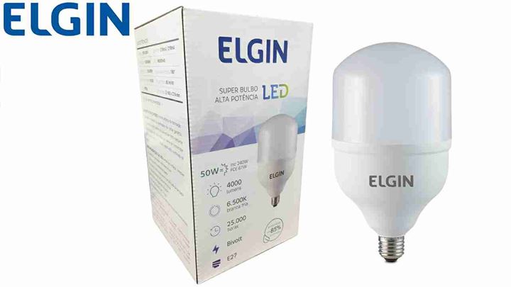 Lampada Bulbo Led T160 E27 50W 6500K Elgin