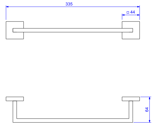 Porta Toalha Barra 30Cm Acessórios Clean Red Gold Deca