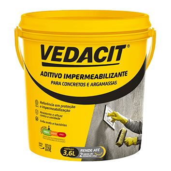 Aditivo Impermeabilizante Para Concretos E Argamassas 3,6l Vedacit