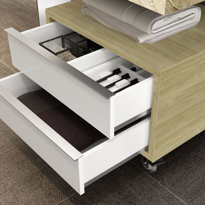 Telhanorte | Gaveteiro Com Rodizios Pró 60cm Wood Bumi