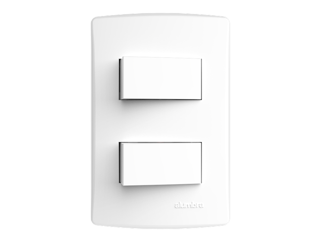 Conjunto-2-Interruptores-Paralelos-10A-250V~-Com-Placa-4x2Linha-Bianco-Pro-Branco-Alumbra-1467999