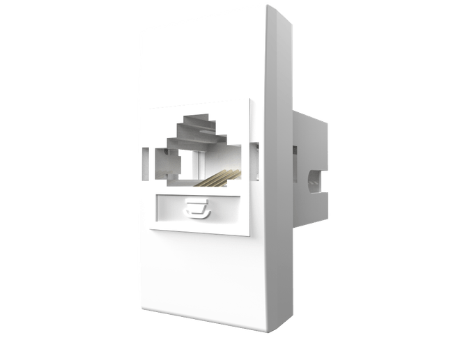 Módulo Pro Tomada De Telefone Rj11 Branco Alumbra