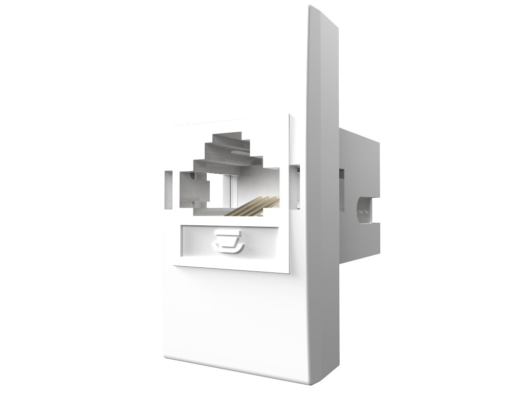 Módulo Pro Tomada De Telefone Rj11 Branco Alumbra