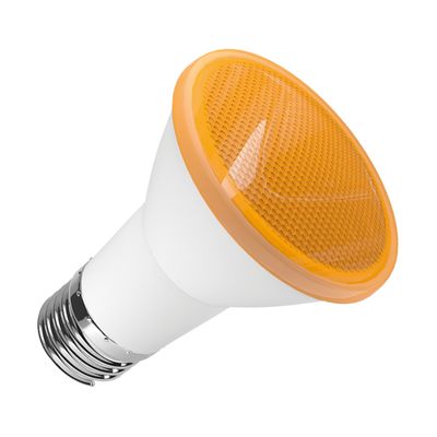 Lampada-De-Led-Colorida-Modelo--Par20-Cor--Ambar-Com-Dispositivo-Integrado-A-Base--Potencia--6W-Bivolt--Ip65-1612077