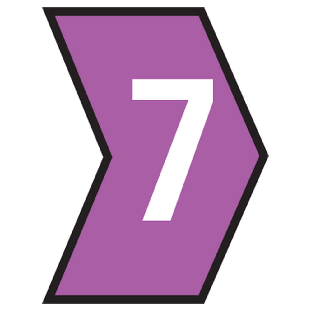 Identificador De Cabos MHG 2/5 Num 7 Com 100un Roxo Hellermanntyton