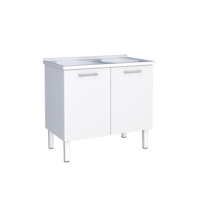 Gabinete de Lavanderia Cozimax com Tanque Flat Branco