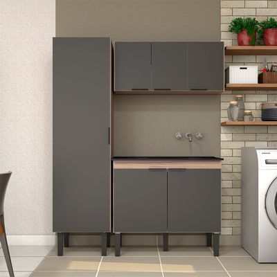 Telhanorte | Armario Multiuso flamingo para lavanderia 1 Porta