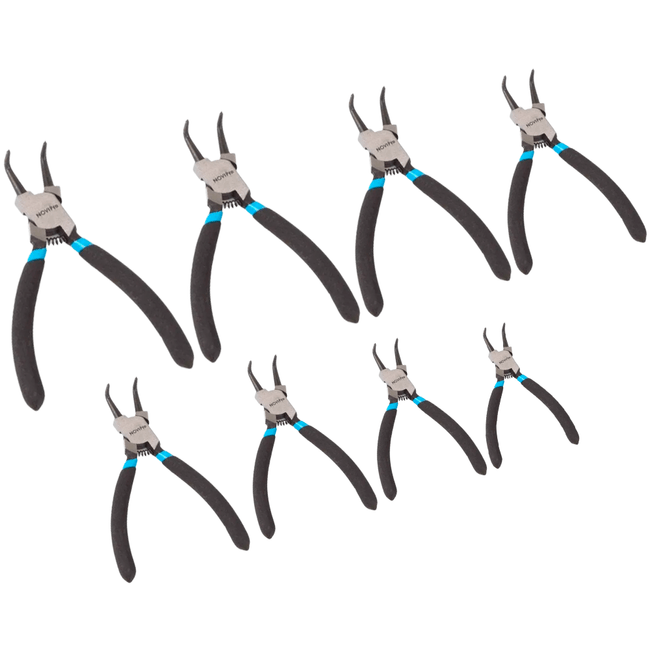 Jogo de Alicates Anéis Curvo Novipro 8 Peças