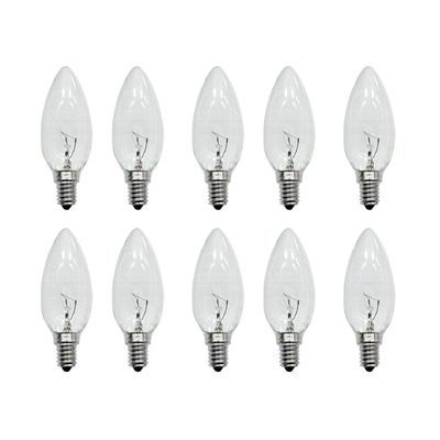 Kit-Economico-com-10-Lampadas-Incandescente-Vela-Lisa-Clara-40W-127V-E-14-Taschibra