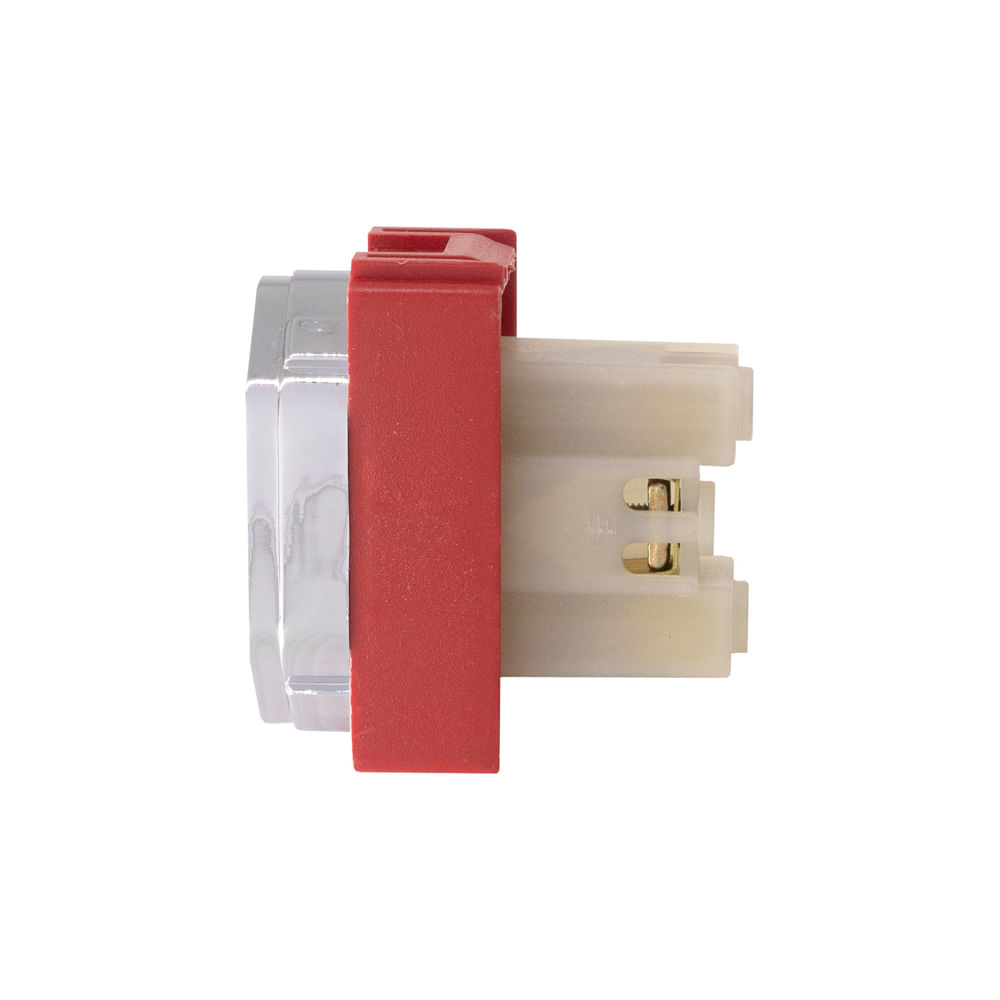 Módulo 1 Tomada 2Pt 20A Vermelho Com Cromado Novara Dicompel