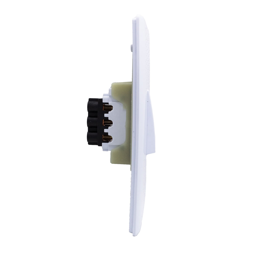 Conjunto 4X2 Interruptor Simples Vertical Branco Novara Dicompel