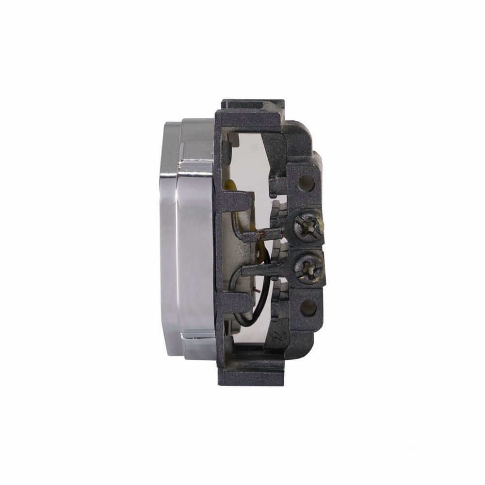 Módulo 1 Tomada Rj11 2 Vias Preto Grafite Com Cromado Novara Dicompel