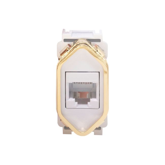 Módulo 1 Tomada Rj45 Branco Com Gold Novara Dicompel