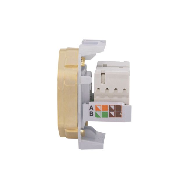 Módulo 1 Tomada Rj45 Branco Com Gold Novara Dicompel
