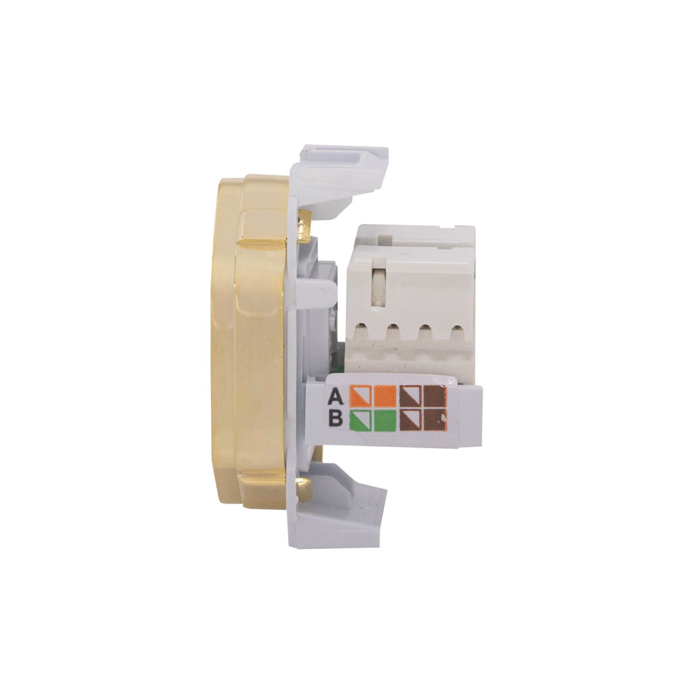 Módulo 1 Tomada Rj45 Branco Com Gold Novara Dicompel