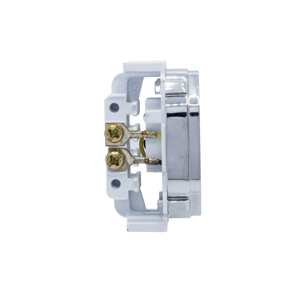 Módulo 1 Tomada Rj11 2 Vias Branco Com Cromado Novara Dicompel