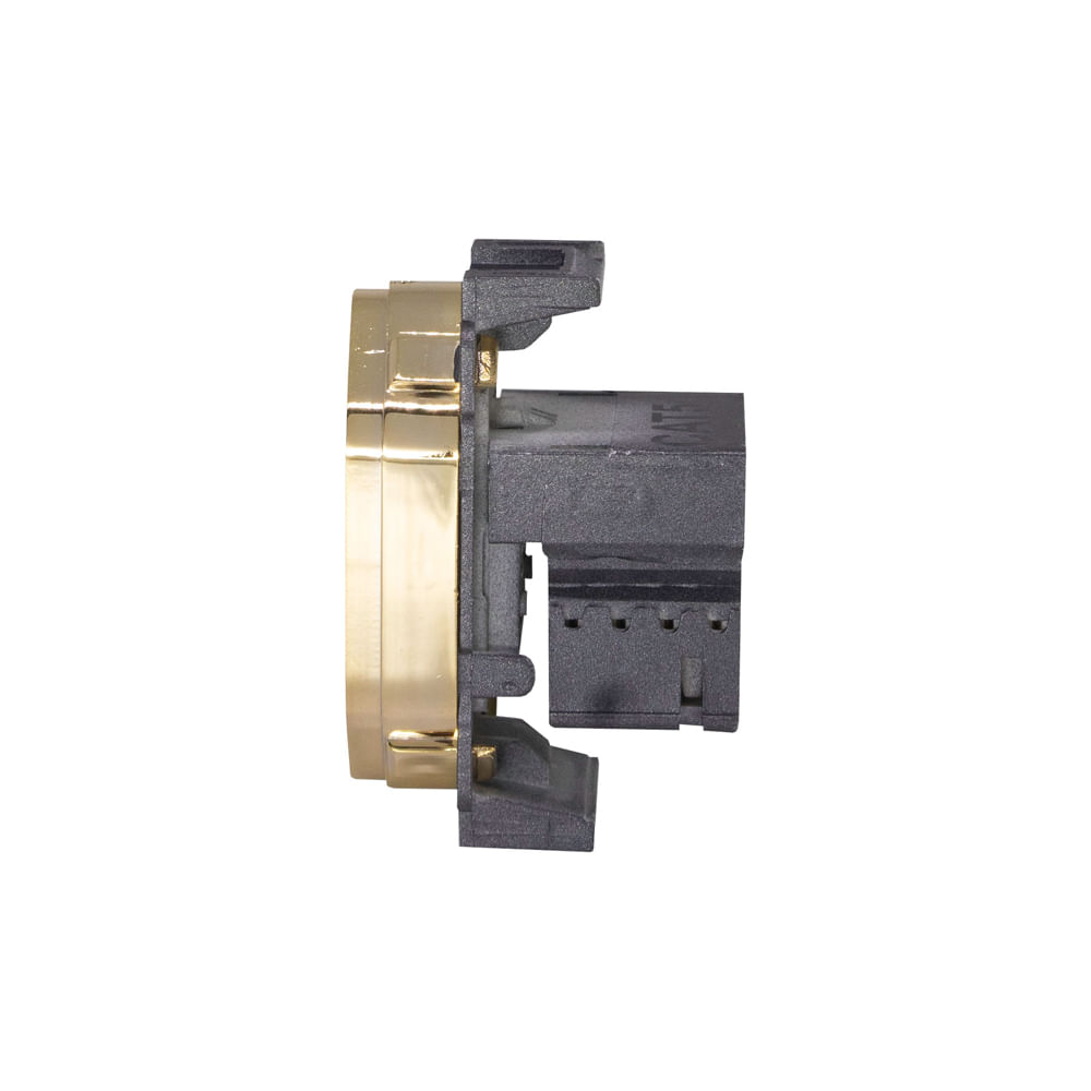 Módulo 1 Tomada Rj45 Preto Grafite Com Gold Novara Dicompel