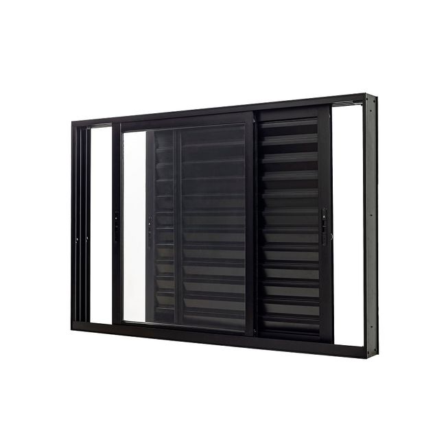 Janela-Alumnio-Veneziana-Sem-Grade-3-Folhas-Vidro-Liso-200X100X122-Preto-Ultra-Ramassol-2512505