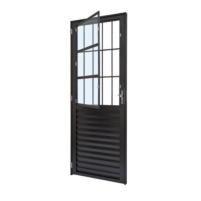 Porta-Alumnio-Postigo-Palheta-Vidro-Boreal-Direita-80X210X4-Preto-Cristal-Ultra-Ramassol-2507366-1