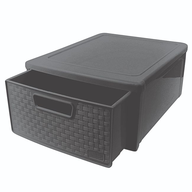 Gaveteiro Modular Rattan Preto Nitron