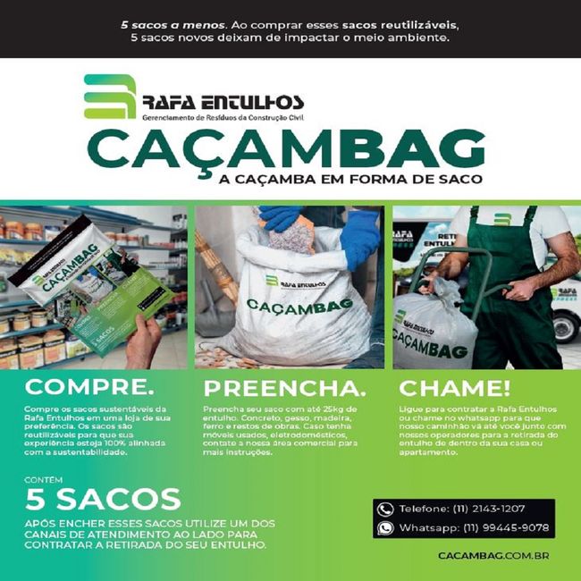 Sacos Reutilizáveis Entulhos 5Un Rafa Entulhos