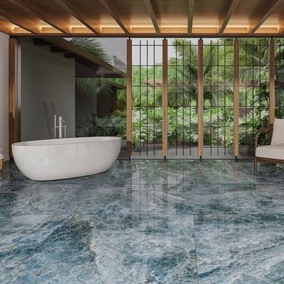 BLUE MOON BLUE ショートボード Telhanorte | Porcelanato Blue Moon Polido 123X123Cm Caixa 3,03M2