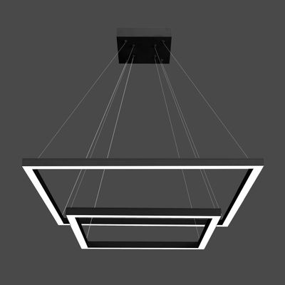 Telhanorte | Pendente Quadrado Led 70W3K 2 Aros 600X400Mm Bivolt