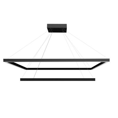 るい Telhanorte | Pendente Quadrado Led 70W3K 2 Aros 600X400Mm Bivolt