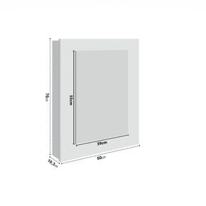 Telhanorte | Espelheira Para Banheiro Lisa 80Cm Cinza Bumi