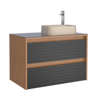 Telhanorte | Toucador Madeira Osaka 82X55X45Cm Jequitiba Preto Cozimax