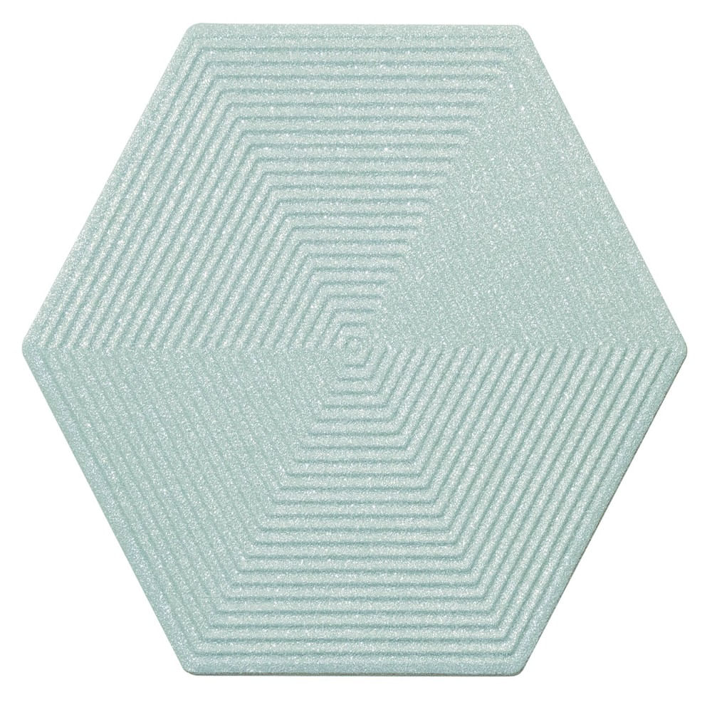 Porcelanato Portinari Love Hexa BL brilhante retificado azul - Caixa com 10 unidades