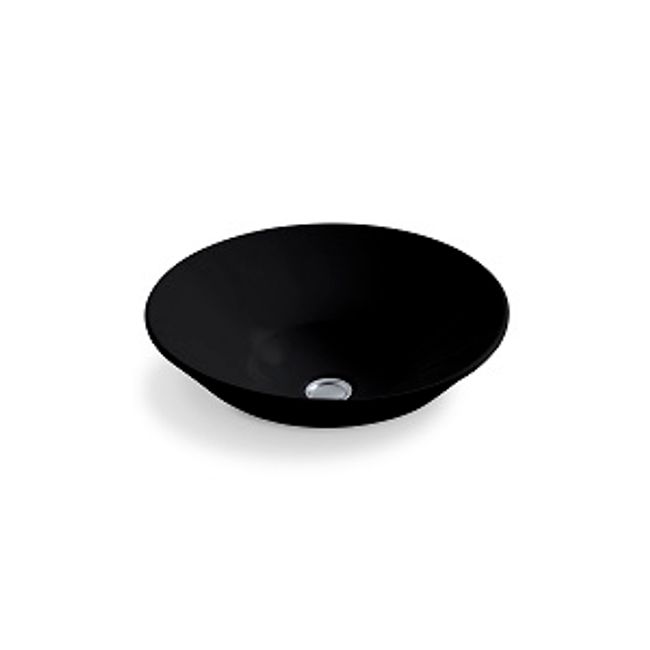 Cuba-De-Apoio-Redonda-Conical-Bell-41Cm-Preto-Kohler-2455234