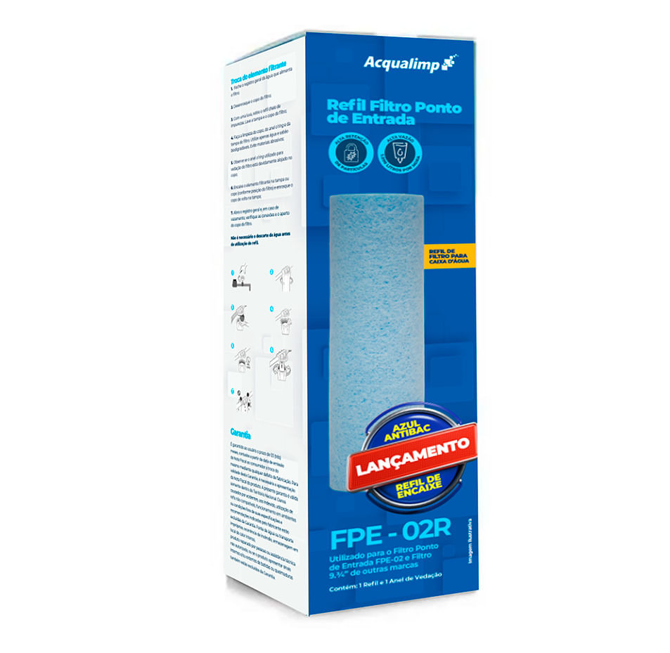 Refil Antibacteriano Para Filtro Azul Acqualimp