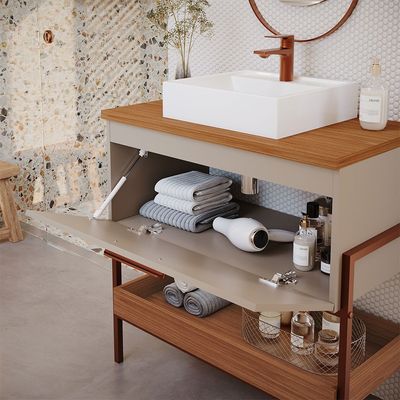 Telhanorte | Armário Banheiro Porti 65Cm Cappuccino Freijó Mgm