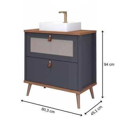Telhanorte | Armário De Banheiro Veneto 80,3X45,1X94Cm Mdf