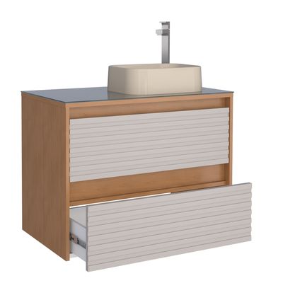 Telhanorte | Toucador Madeira Osaka 82X55X45Cm Jequitiba Nude