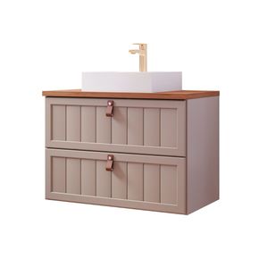 Armário Banheiro Sense 61cm MDF Cappuccino/Freijó MGM