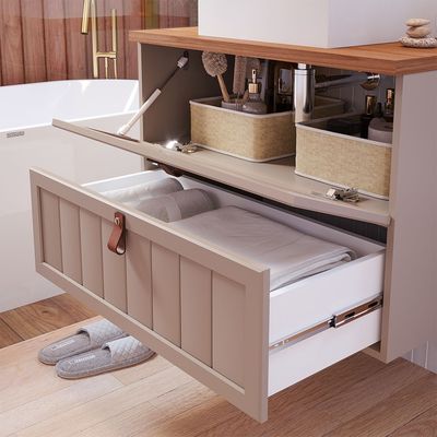 Armário Banheiro Sense 80cm MDF Cappuccino/Freijó MGM