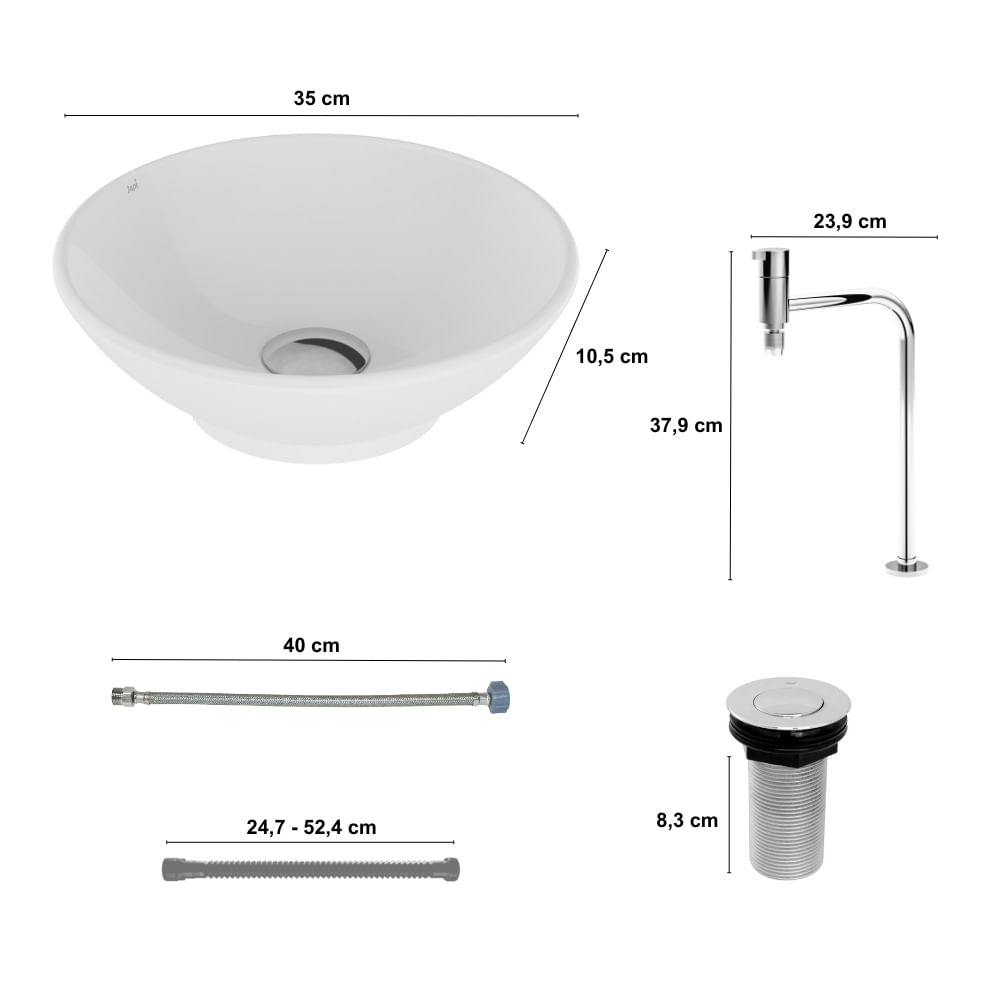 Kit Cuba Branco Rimini Solução Completa Japi