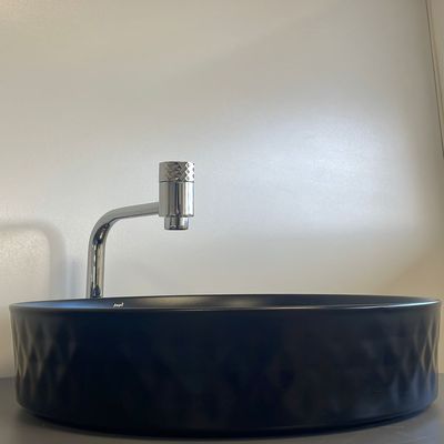 Telhanorte | Cuba De Apoio Solo 36x12,5cm Preto Fosco Redonda Japi