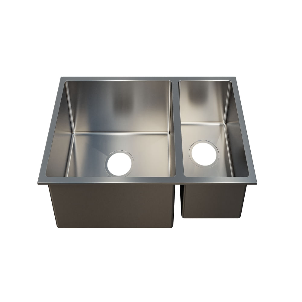 Cuba Inox Pandora P60 Dupla 62X37X20 Escovada Retangular Craft