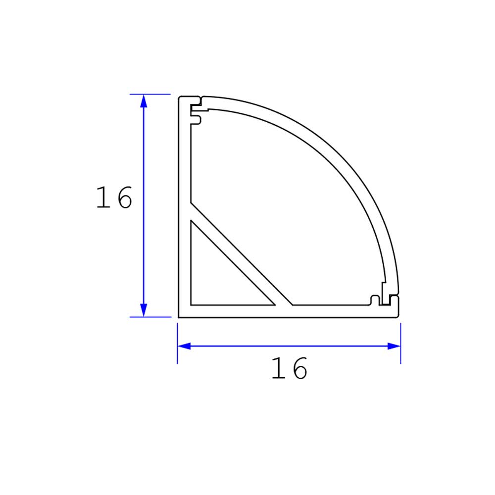 Perfil De Sobrepor Alumínio 2 Metros 15,5X15,5Mm Branco Llumm Bronzearte