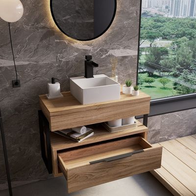 Telhanorte | Gabinete Banheiro Mod Zaniah Hanover 76Cm Linha